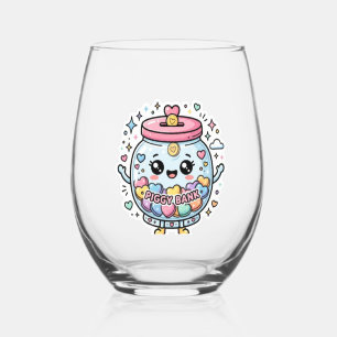 Verre À Vin Sans Pied Tirelire Kawaii Charité Pot à Monnaie en Forme de