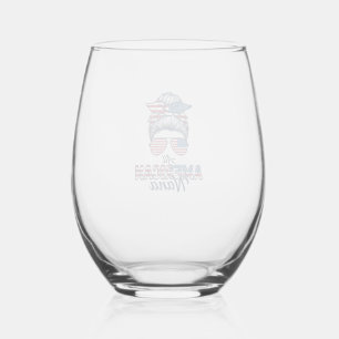 Verre À Vin Sans Pied Tout design vectoriel de chignon désordonné patrio