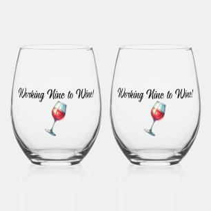 Verre À Vin Sans Pied Travailler neuf pour le vin