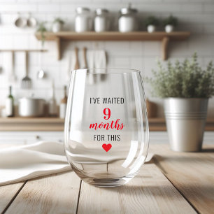 Verre À Vin Sans Pied Trendy Red Post Grossesse Drôle Citation