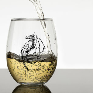 Verre À Vin Sans Pied Tribal du dragon