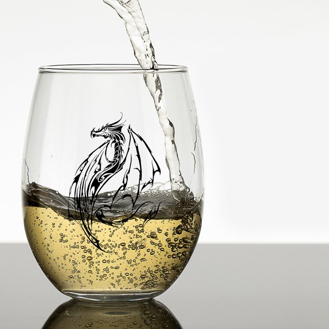 Verre À Vin Sans Pied Tribal du dragon (Créateur téléchargé)