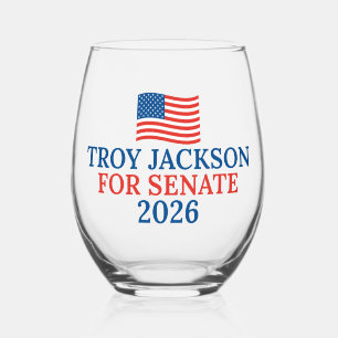 Verre À Vin Sans Pied Troy Jackson pour le Sénat Parti de l'élection 202