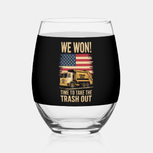 Verre À Vin Sans Pied Trump 2024 Nous avons gagné Victoire Inauguration 