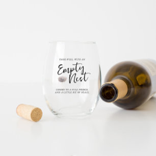 Verre À Vin Sans Pied Va Bien Avec Un Nid Vide