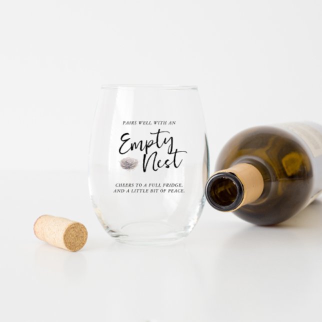 Verre À Vin Sans Pied Va Bien Avec Un Nid Vide (Créateur téléchargé)