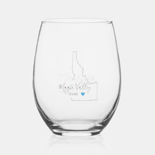 Verre À Vin Sans Pied Vallée Magique Idaho Verre sans pierre