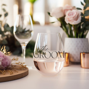 Verre À Vin Sans Pied Verre De Vin Stemless Groom