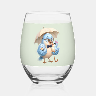 Verre À Vin Sans Pied Verre sans pied Famille Papa Oiseau