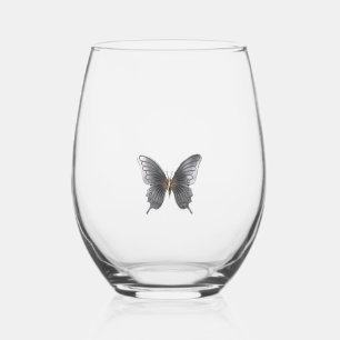 Verre À Vin Sans Pied Verre sans pierre - Papillon