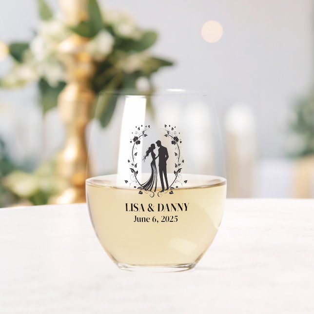 Verre À Vin Sans Pied Verrerie de mariage personnalisée (Insitu (Mariage))