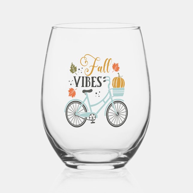 Verre À Vin Sans Pied Vibes Automatiques À Vélo (Recto)