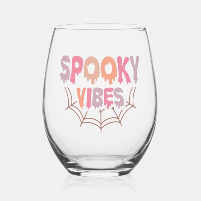 Verre À Vin Sans Pied Vibes éffrayantes (Recto)