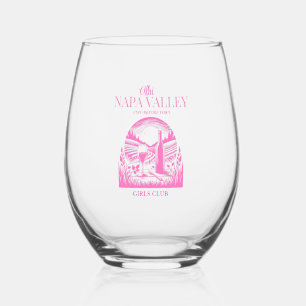 Verre À Vin Sans Pied Vignoble vintage napa valley rose bachelorette