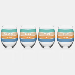 Verre À Vin Sans Pied Villes préférées / Texte