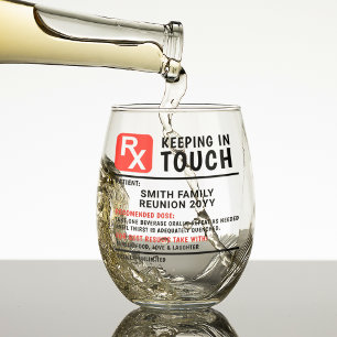 Verre À Vin Sans Pied Vin amusant Prescription Famille Réunion Texte per