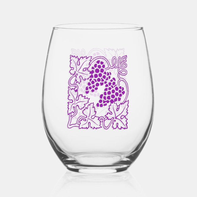 Verre À Vin Sans Pied Vin de raisin violet (Recto)