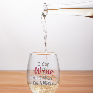 Verre À Vin Sans Pied Vin Tout Ce Que Je Veux Infirmière