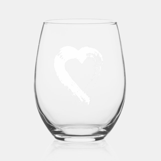 Verre À Vin Sans Pied Vin Verre Lune Coeur de Lune (Recto)