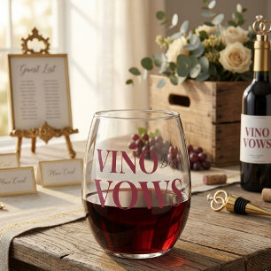 Verre À Vin Sans Pied Vino avant les voeux de mariage Dégustation de vin