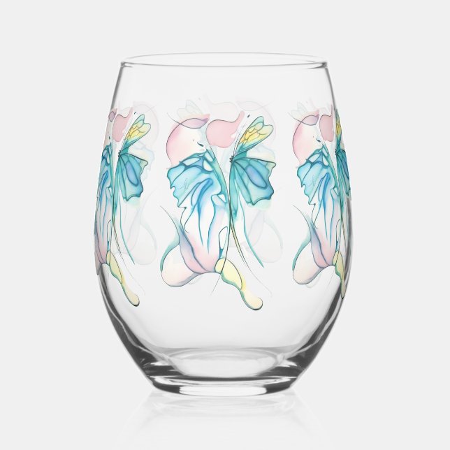 Verre À Vin Sans Pied Waterfly 2 (Verso)
