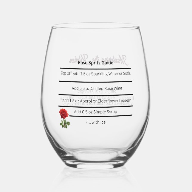 Verre À Vin Sans Pied Wine Glass Rosé Spritz Recipe Guide (Recto)