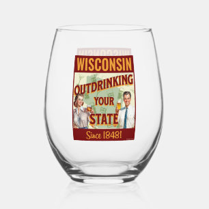 Verre À Vin Sans Pied Wisconsin Sortir Votre État Depuis 1848