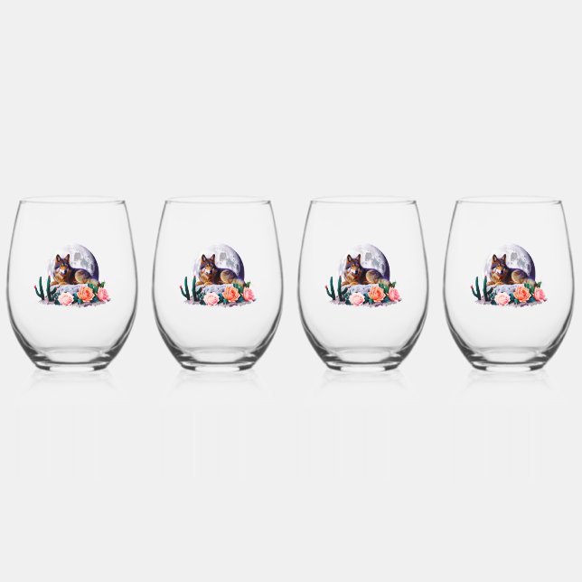 Verre À Vin Sans Pied Wolf27 : (Recto)