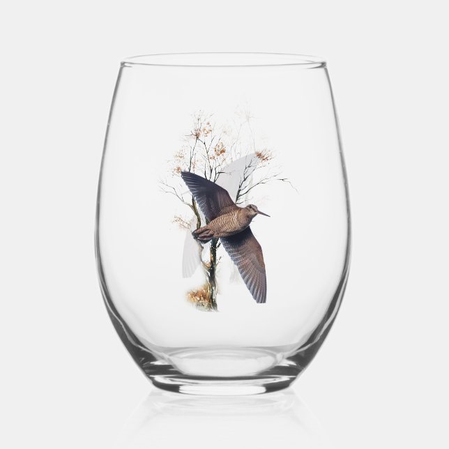 Verre À Vin Sans Pied Woodcock (Verso)