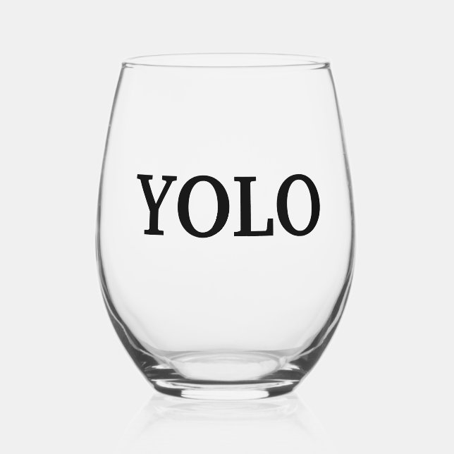 VERRE À VIN SANS PIED YOLO (Recto)