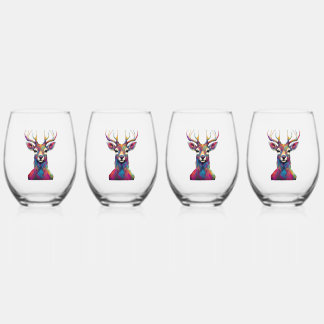 Verre à vin sans pierre - L'artisanat coloré des c