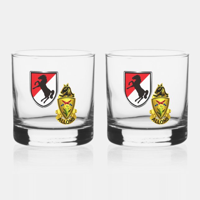 Verre À Whisky 11e régiment de cavalerie blindée ACR (Recto)