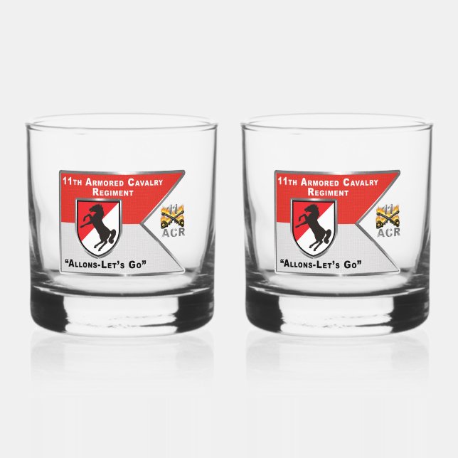 Verre À Whisky 11e régiment de cavalerie blindée ACR (Recto)