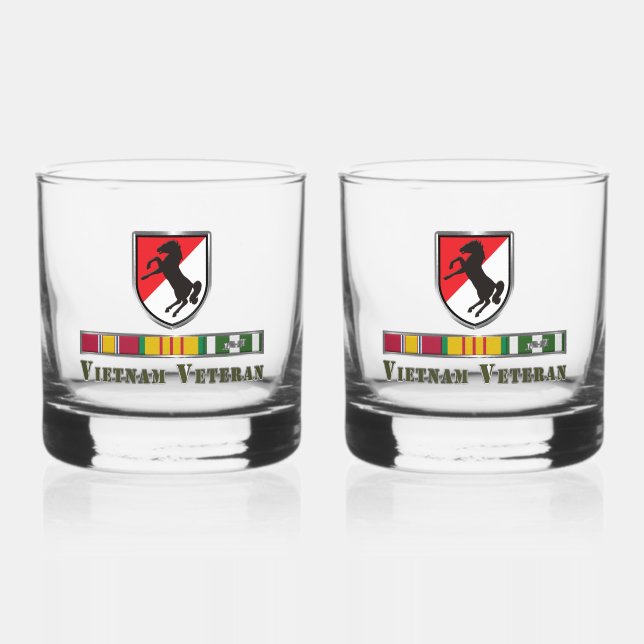 Verre À Whisky 11e régiment de cavalerie blindée ACR Vietnam Vété (Recto)