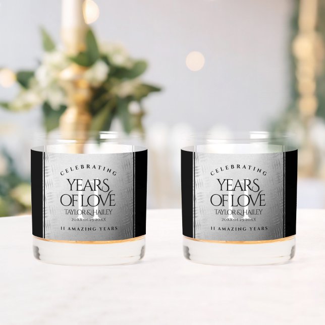 Verre À Whisky 11ème anniversaire de Mariage en acier (Insitu (Mariage))