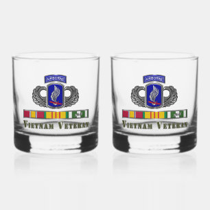 Verre À Whisky 173e brigade aéroportée Vétéran du Vietnam