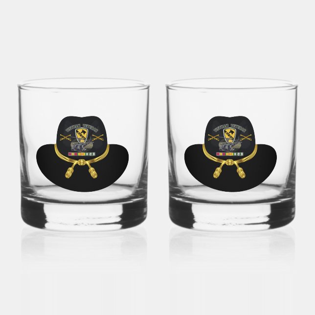 Verre À Whisky 1ère division de cavalerie Vietnam Air Cav (Recto)