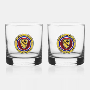 Verre À Whisky 1re division de cavalerie Vétérinaire