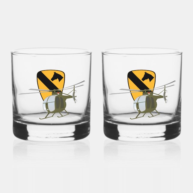 Verre À Whisky 1st Cav - Vietnam OH-6 Loach Gunship (Recto)