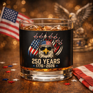 Verre À Whisky 250 Ans de Fierté Américaine   Aigle Audacieux 