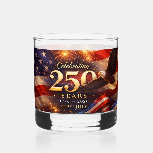 Verre À Whisky 250 Ans Fête de l'Indépendance  (Recto)