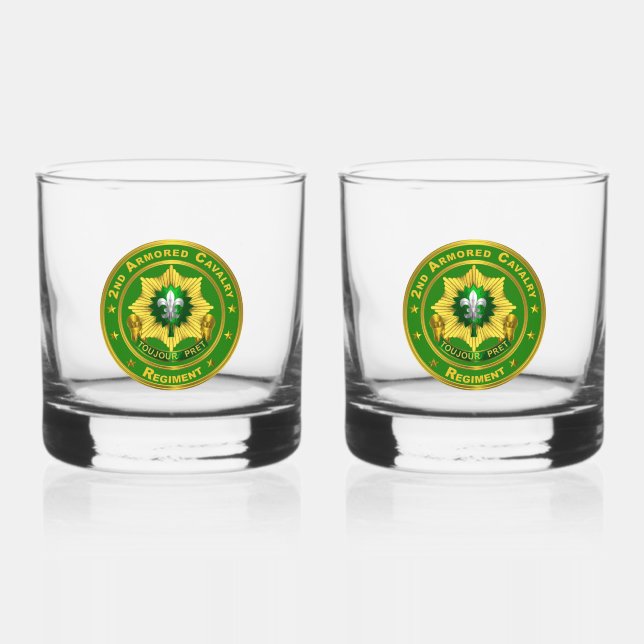 Verre À Whisky 2e Régiment de cavalerie blindée ACR (Recto)