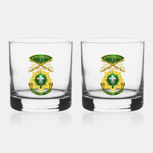 Verre À Whisky 2e Régiment de cavalerie blindée ACR (Recto)