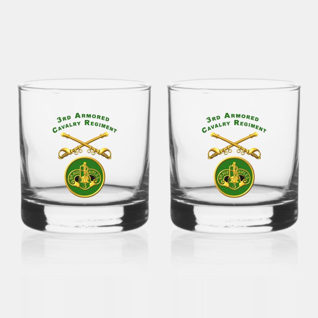 Verre À Whisky 3e Régiment de cavalerie blindée ACR (Recto)