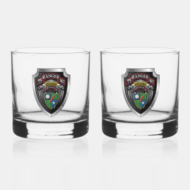 Verre À Whisky 75e Régiment de Rangers 3e TTA (Recto)