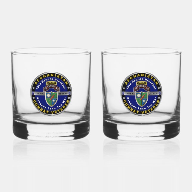 Verre À Whisky 75e Régiment de Rangers Afghanistan Vétéran (Recto)