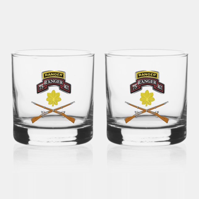 Verre À Whisky 75e régiment de Rangers Major MAJ (Recto)