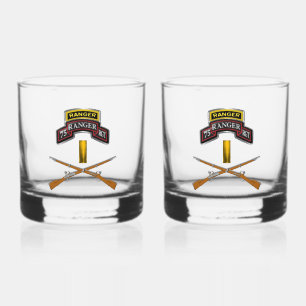 Verre À Whisky 75e Régiment de Rangers Sous-lieutenant 2LT