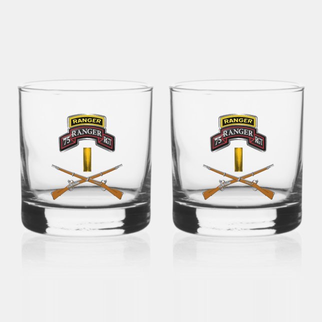 Verre À Whisky 75e Régiment de Rangers Sous-lieutenant 2LT (Recto)