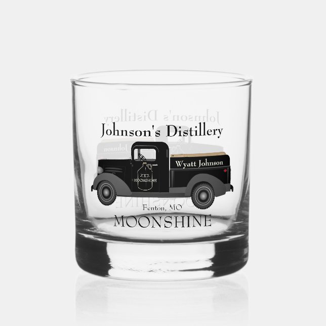 Verre À Whisky Accueil Bar Fun Moonshine Rocks Whiskey Glass (Recto)